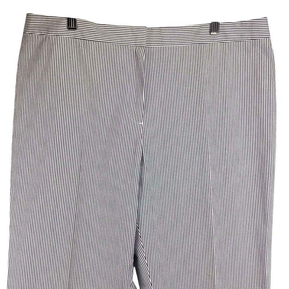 Brooks Brothers‎ Caroline Fit Striped Pants Size 16 Womens Blue White Seersucker - Picture 2 of 9